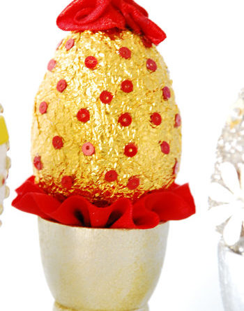 Golden and Red Easter Egg - Easter Egg Decorating Idea