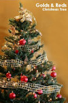 'Golds and Reds' Theme Christmas Tree