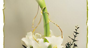 Gold & White Easter Lilies Flower Arrangement