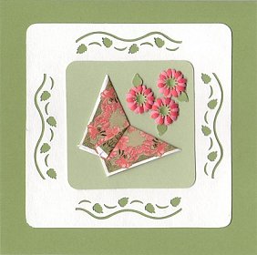 Green Teabag Folding Butterfly Card