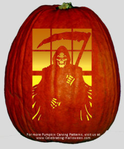 The Grim Reaper Pumpkin Carving Pattern