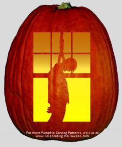 Hanged Man Pumpkin Carving Stencil