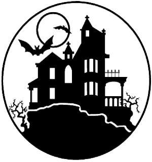 Haunted House Pumpkin Carving Stencil