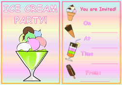 Printable Ice Cream Party Invitation