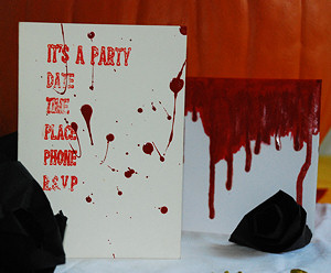 Blood-Stained Halloween Party Invitation