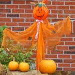 Outdoor Halloween Decoration - Pumpkin Head Scarecrow