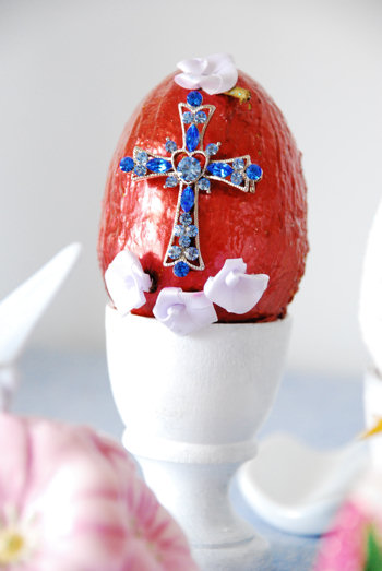 Jeweled Cross Easter Egg