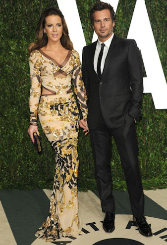 Kate Beckinsale and Len Wiseman: Couple's Fashion at Oscar's 2012