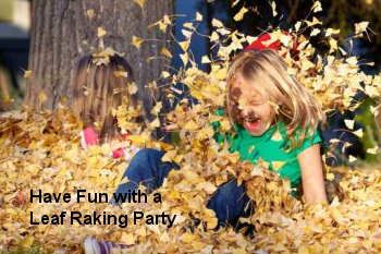 Leaf Raking Fall Party Idea