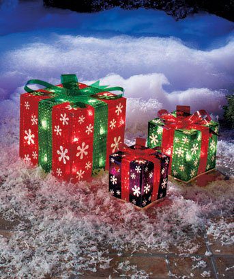 Lighted Gift Boxes - Outdoor Christmas Light Decorations