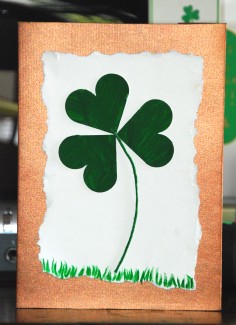Lucky Shamrock Card - Handmade St. Patrick's Day Card
