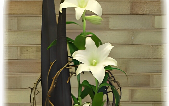 Simple and Elegant Madonna Lilies Flower Arrangement for Easter