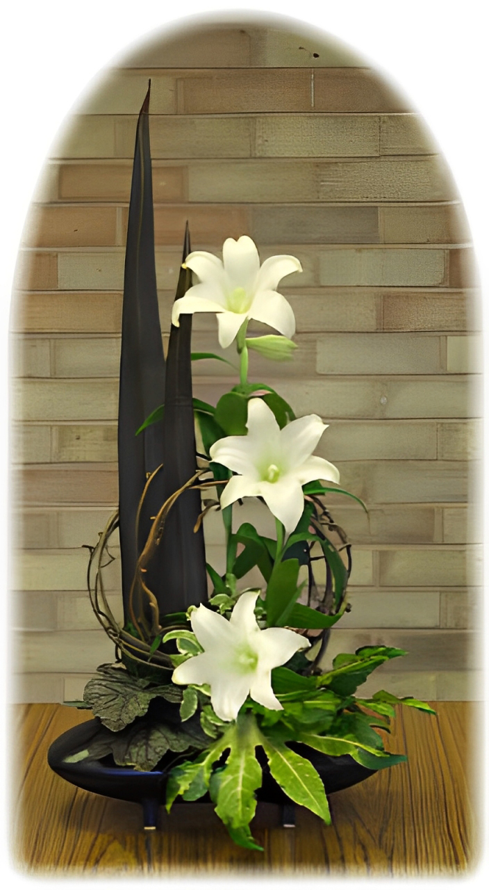 Simple and Elegant Madonna Lilies Flower Arrangement for Easter