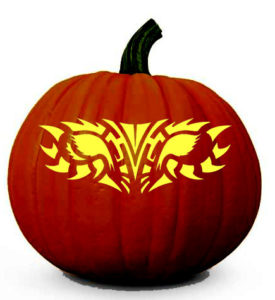 masked pumpkin carving stencil - jack o lantern