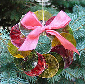 Mica Shapes Wreath Ornament