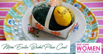 Mini Easter Basket Place Card - Easter Table Decorating