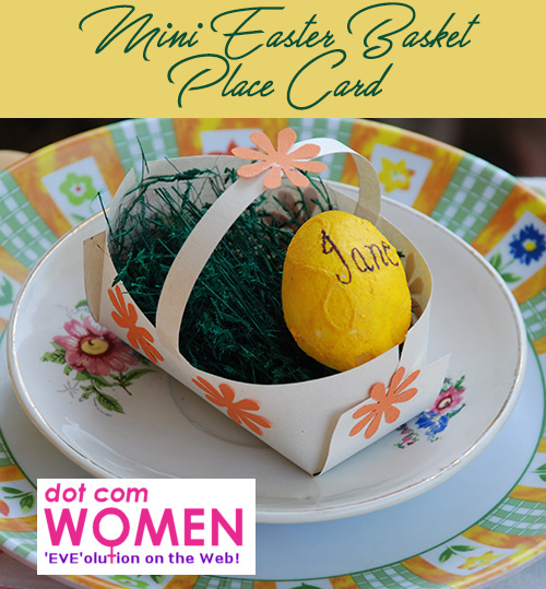 Mini Easter Basket Place Card - Easter Table Decorating
