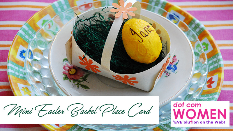 Mini Easter Basket Place Card - Easter Table Decorating