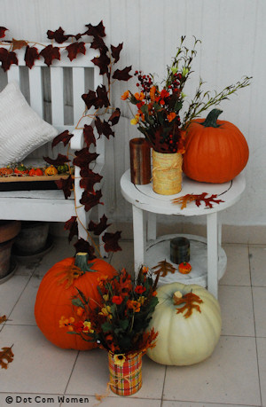 Outdoor/Porch Fall Table Displays