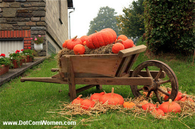 Outdoor Fall/Thanksgiving Decorating with Pumpkins