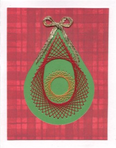 Paper Embroidery Christmas Ornament Card