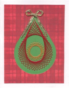 Paper Embroidery Christmas Ornament Card