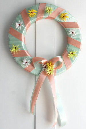 Pastel Spring Wreath For Easter