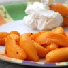 Fresh Peaches Poached in Orange Juice