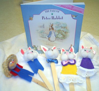 Peter Rabbit Puppets, Easter Crafts