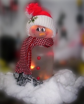 Pickle Jar Snowman, Christmas Craft