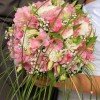 Pink Wedding Bouquet with Beaded Butterflies
