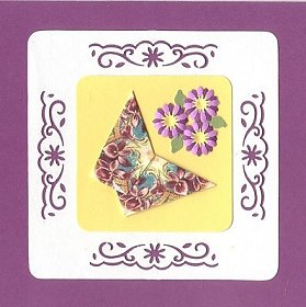 Purple Teabag Folding Butterfly Card