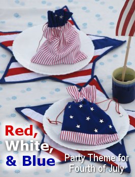 Red, White and Blue Fourth of July Party Theme