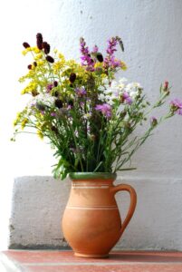 Rustic Spring Flower Arrangement