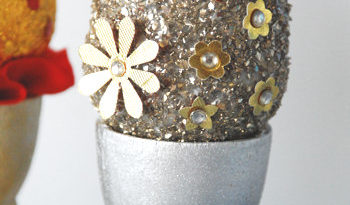Silver and Golden Easter Egg