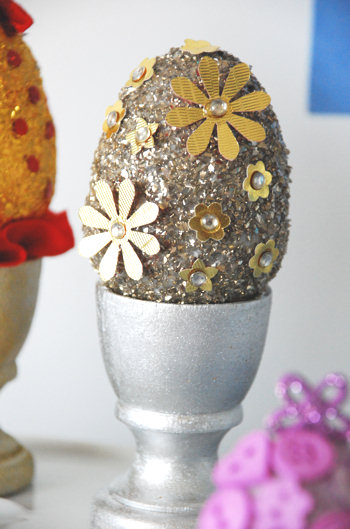 Silver and Golden Easter Egg