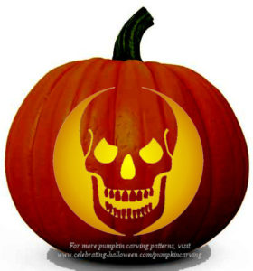Skull Pumpkin Carving Pattern