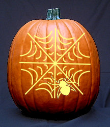 Spider's Web Pumpkin Carving Pattern