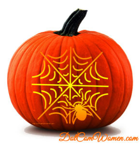spider web pumpkin carving stencil free
