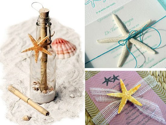 Starfish Themed Wedding Invitations