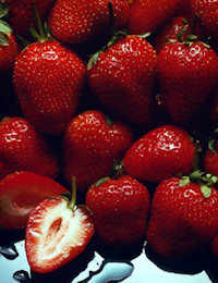 Strawberries are high in fiber and low in calories
