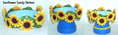 Clay Pot Sunflower Candy Dish - Clay Pot Crafts