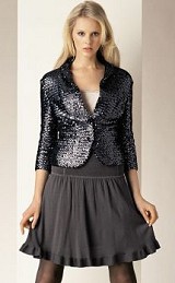 Sequin blazer with gray skirt - Holiday Fashions 2007