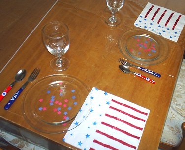 Patriotic Craft Project: Fourth of July Table Settings