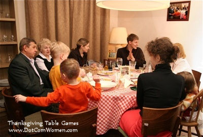 Thanksgiving Dinner Table Games & Activities