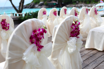 Tropical Wedding Decoration with Orchids