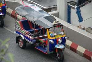 Traditional Tuktuk on the streets of Bangkok