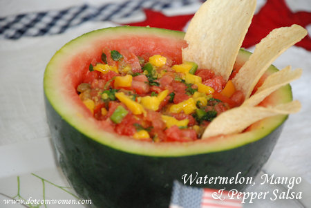 Watermelon, Mango and Pepper Salsa - Summer, Fourth of July Recipe