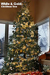 White & Gold Theme Christmas Tree