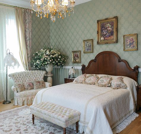 White Victorian Style Bedroom